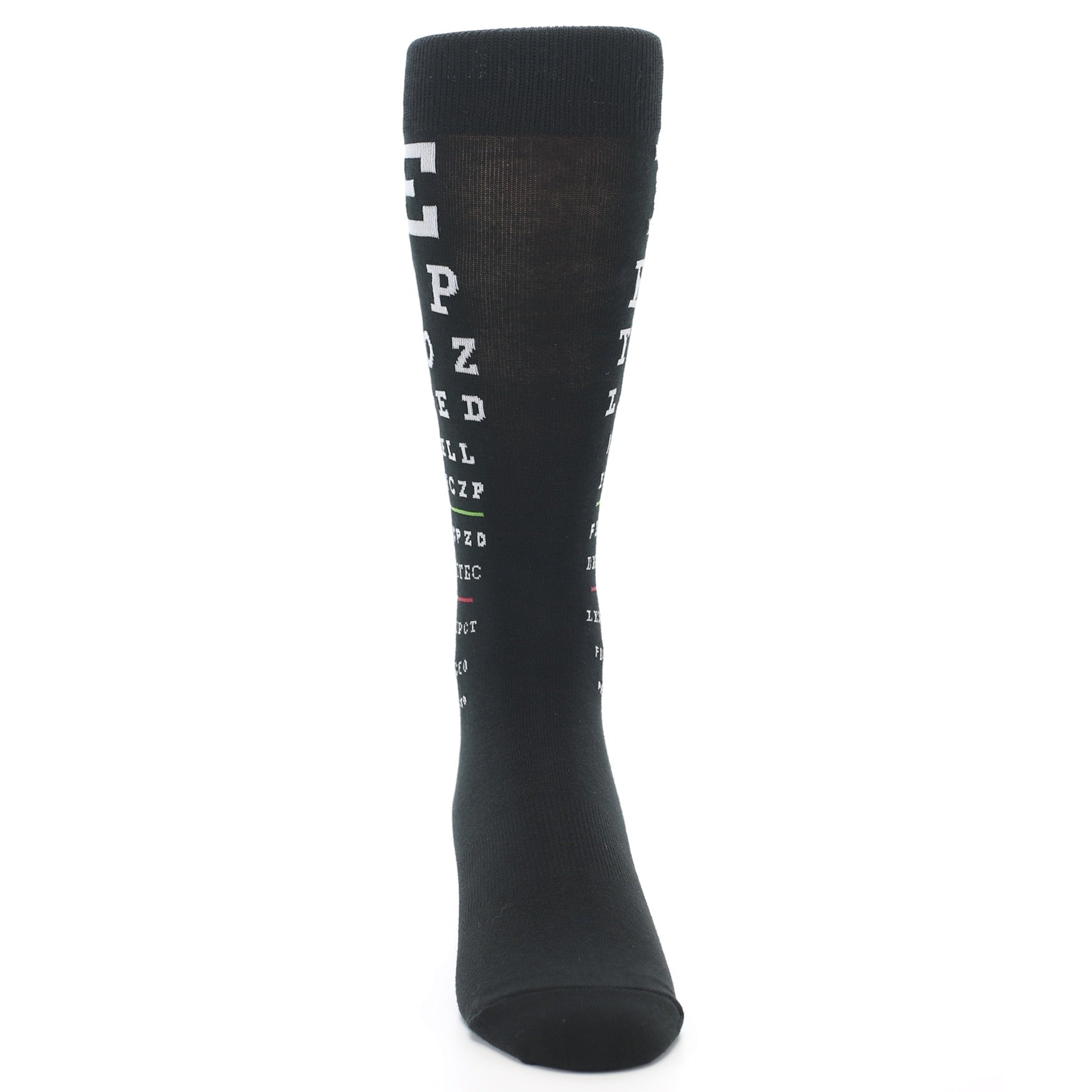 Black White Doctor Eye Chart Men's Dress Socks
