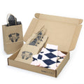 Customizable Groomsmen Gift Set Petal Pink Blush Navy Argyle Men’s Dress Socks