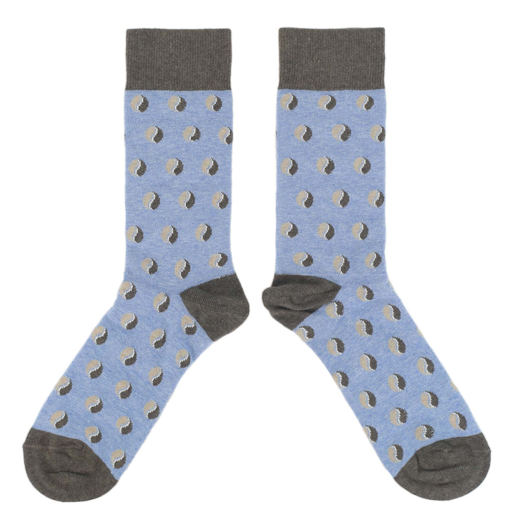 Light Blue Coffee Socks -  Men's Novelty Dress Socks