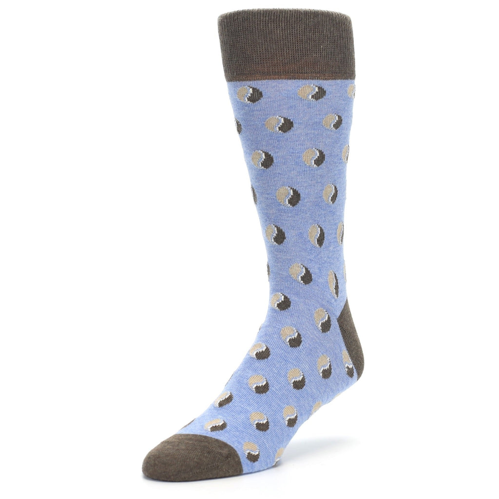 Light Blue Coffee Socks -  Men's Novelty Dress Socks