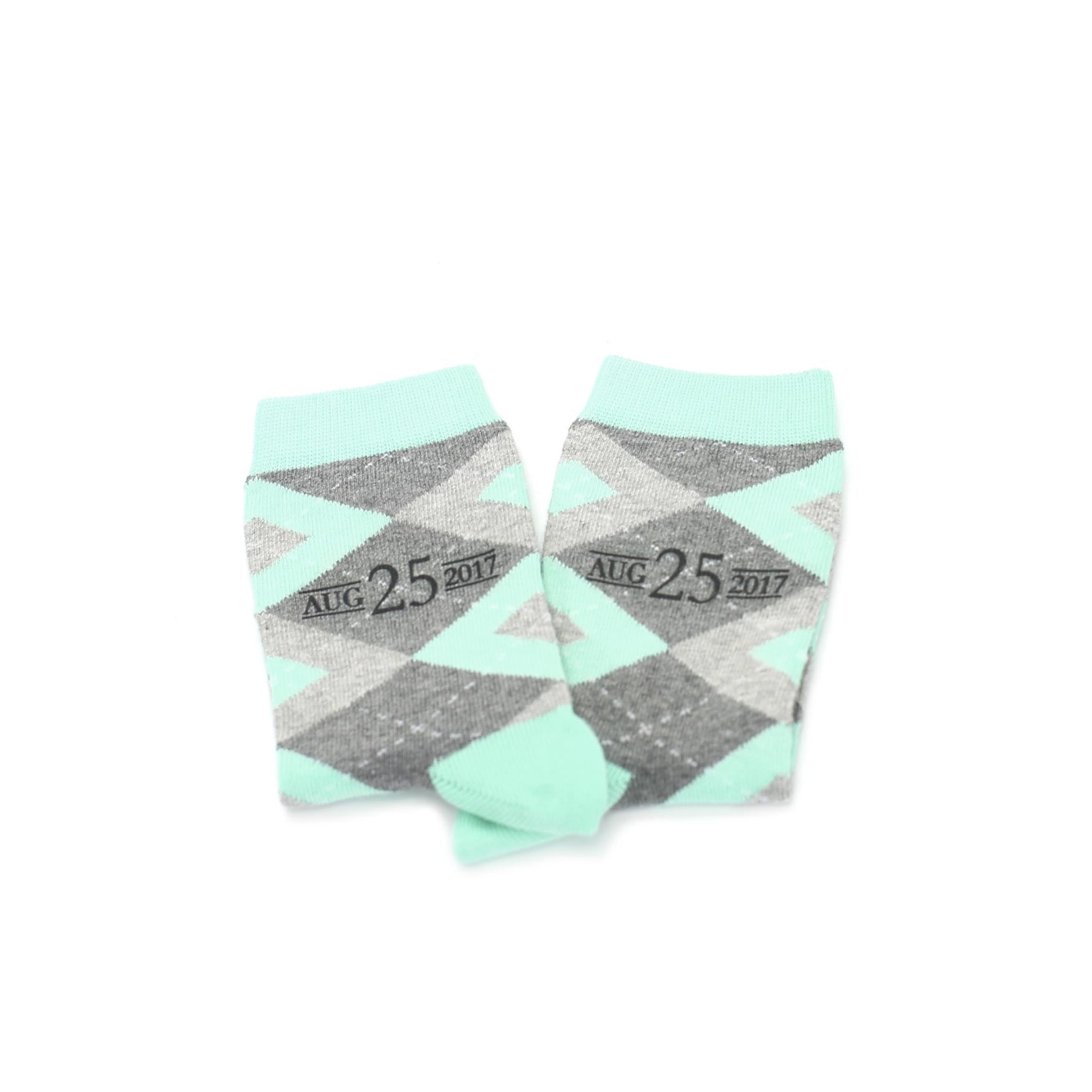 Mint Gray Junior Groomsmen Kid's Dress Socks