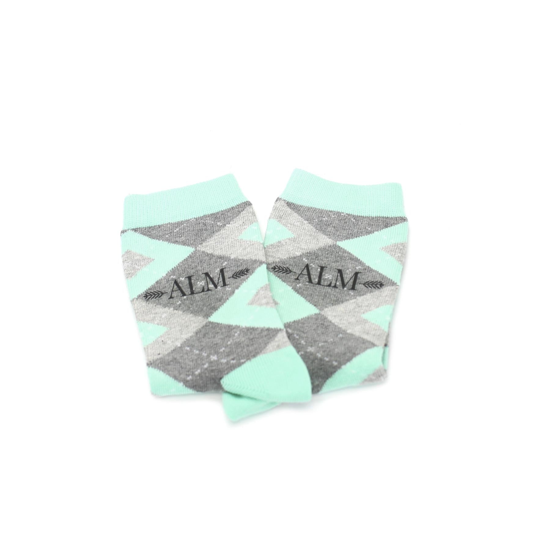 Mint Gray Junior Groomsmen Kid's Dress Socks
