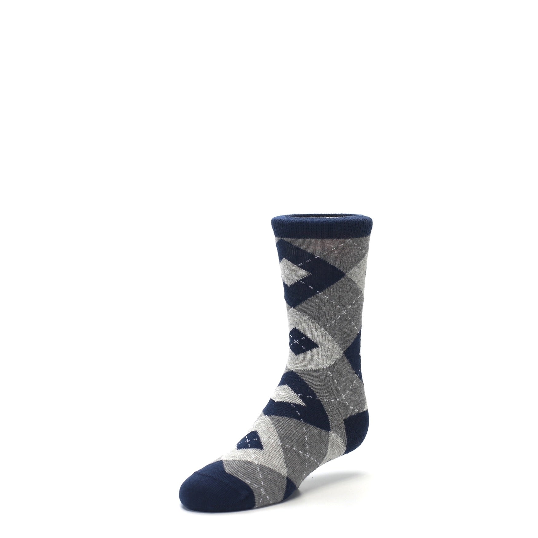 Navy Gray Junior Groomsmen Kid's Dress Socks