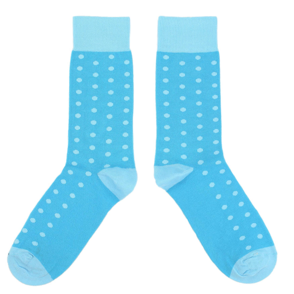 Pool Malibu Polka Dot Groomsmen Wedding Men’s Dress Socks