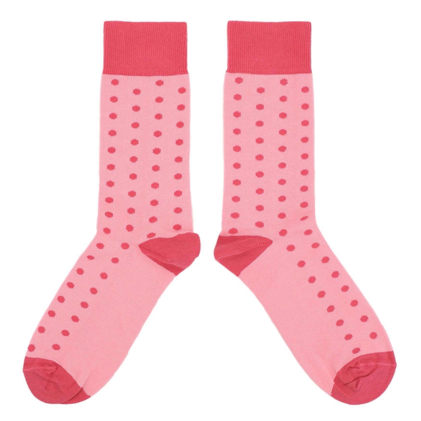 Customizable Groomsmen Gift Set Flamingo Guava Polka Dot Men's Dress Socks