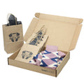 Customizable Groomsmen Gift Set Desert Rose Navy Argyle Men’s Dress Socks