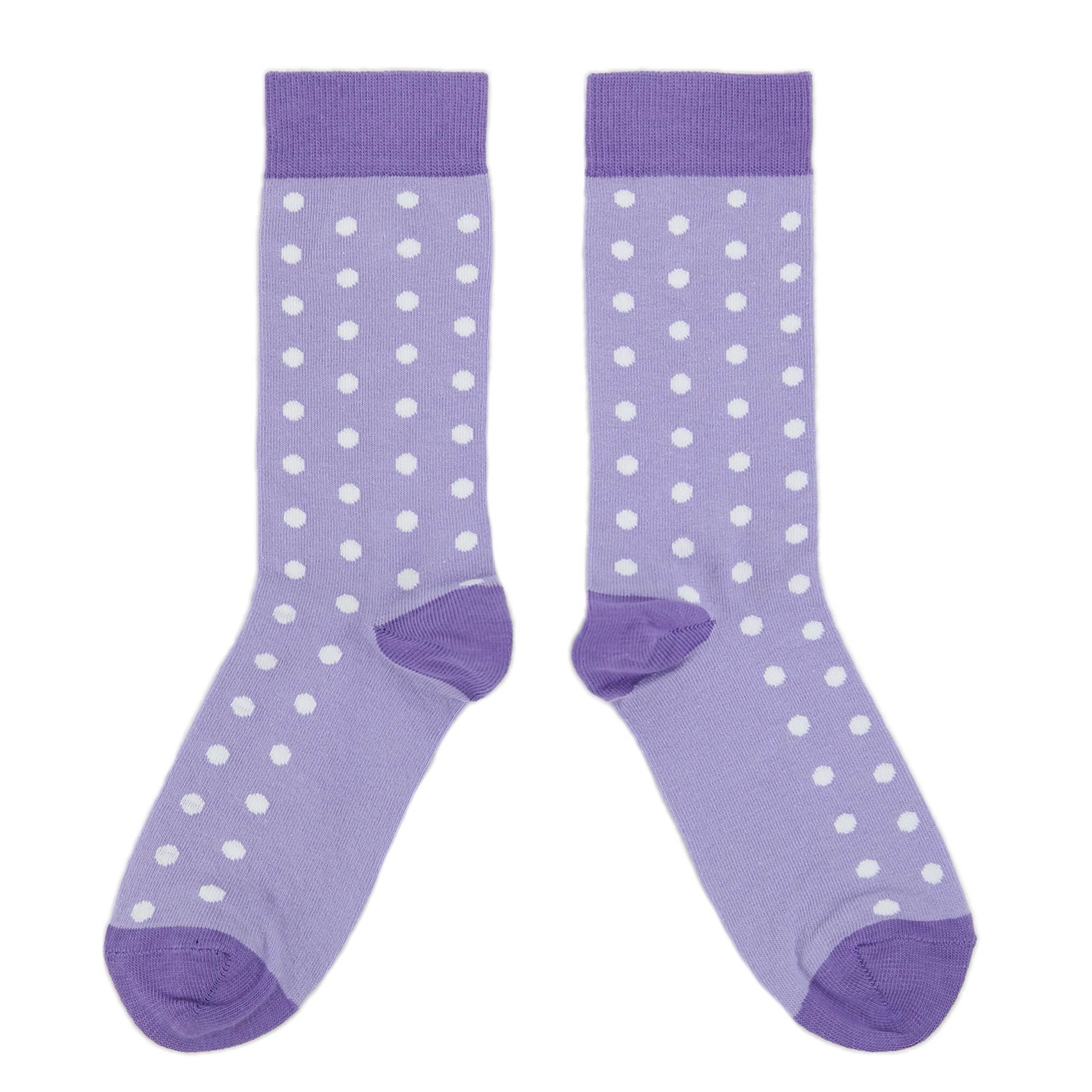Lilac Iris Purple Polka Dot Women's Dress Socks