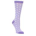 Lilac Iris Purple Polka Dot Women's Dress Socks