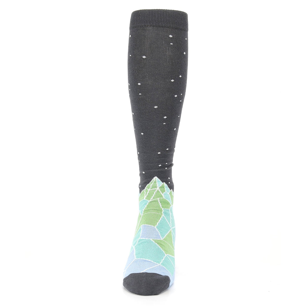 Green Blue Mountain Socks - Men's Over-the-Calf Socks