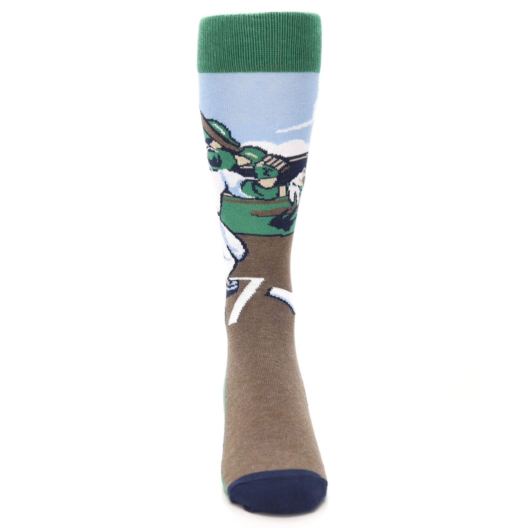 Baseball Player Batter - USA Made Men's Dress Socks