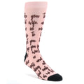 Blossom Pink Sweet Sentiment Custom Note Socks - Script - Men's Custom Socks