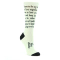 Sage Sweet Sentiment Custom Note Socks - Women’s Custom Socks With Initials