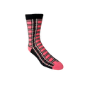 Pink, Black Plaid Bamboo Socks